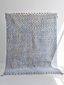 Blue Dalmatian wool carpet 1.9 / 2.9 m