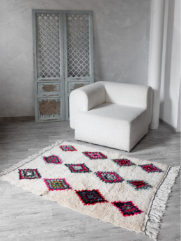 Hand-knotted Moroccan rug Diamonds