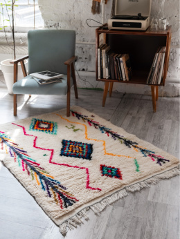 Morrocan wool carpet Amazigh 1.10/1.47 m