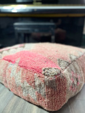 Wool pouf in pastel colors