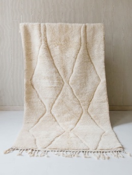 Moroccan wool rug Cream IV 1.53/2.63 m