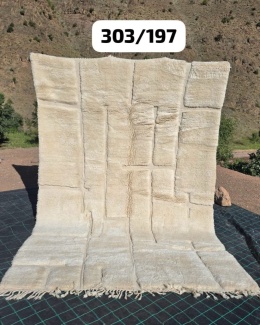 Cream Moroccan wool rug 1.97/3.03 m