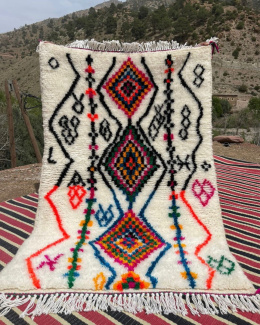 Marokański dywan wełniany 0.95/1.43 m