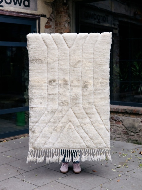 Marokański dywan wełniany Cream Mini 1.02/1.46 m