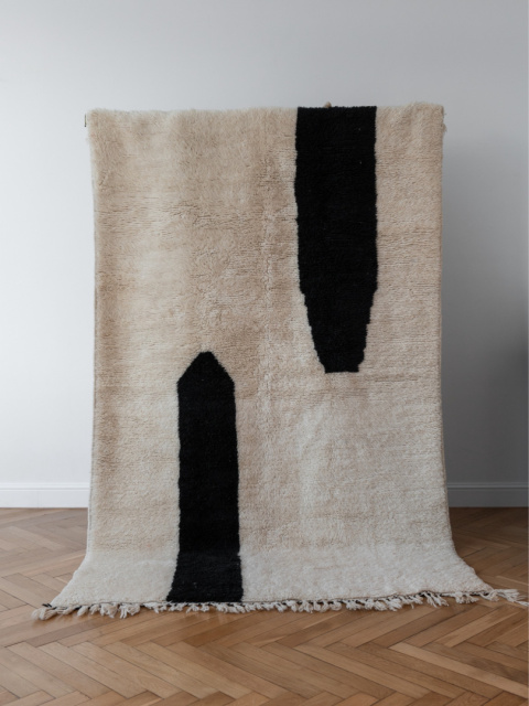 Moroccan wool rug Noir 1.50/2.50 m