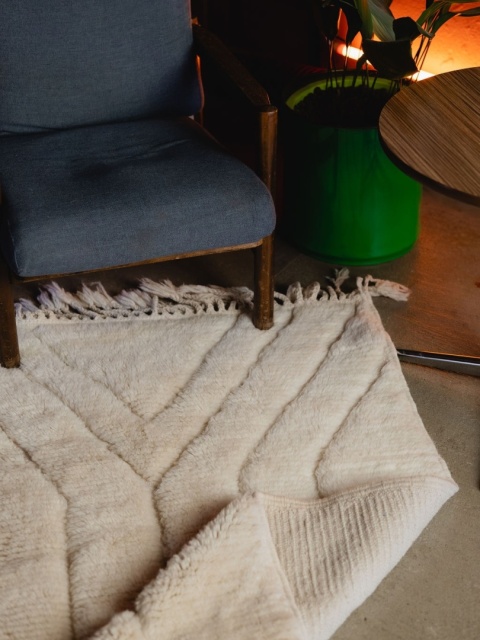 Marokański dywan wełniany Cream Mini 1.02/1.46 m