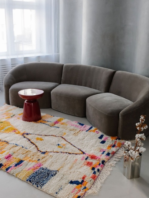 Moroccan wool rug Blush 1.46/240 m