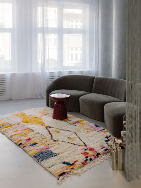 Moroccan wool rug Blush 1.46/240 m