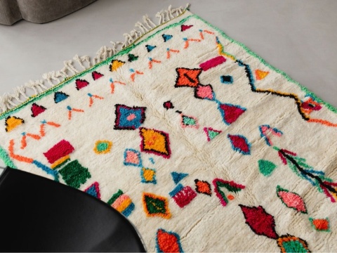 Moroccan wool carpet X 1.43/2.07 m