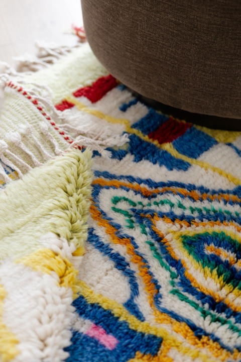 Moroccan wool carpet Mosaic 1.04/1.56 m