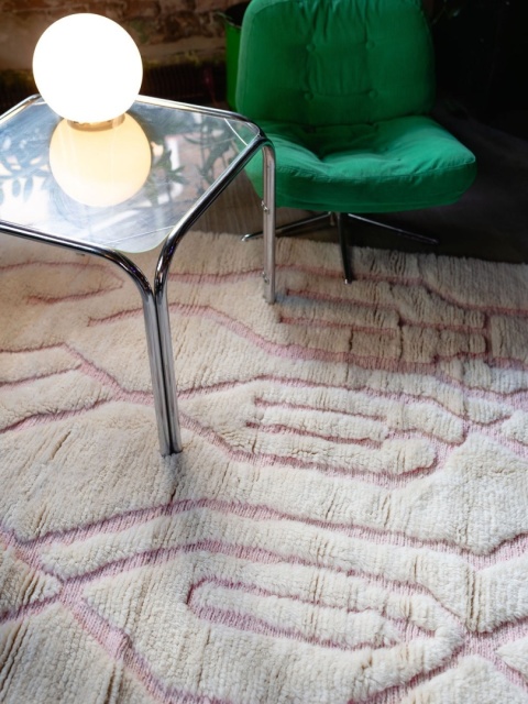 Moroccan Wool Rug Pink River 1.60/2.60 m