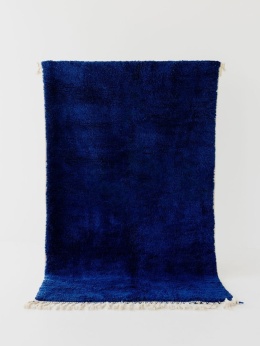 Blue Moroccan wool rug 1.47/2.43 m